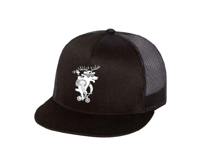 Black Bellows Big Buck Flat Brim Hat